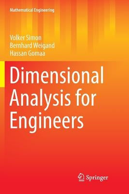Dimensional Analysis for Engineers by Simon, Volker