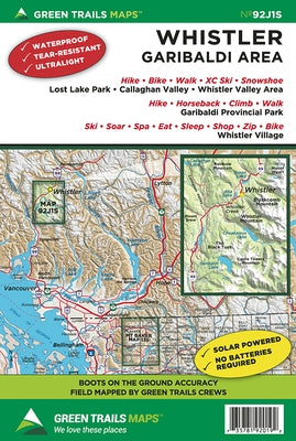Whistler, BC Canada No. 92j1s by Maps, Green Trails
