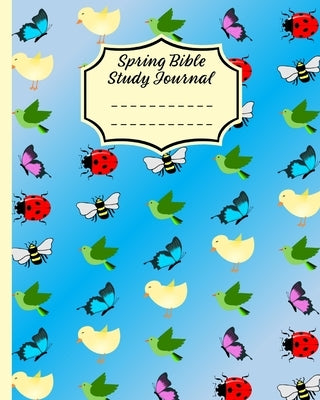 Spring Bible Study Journal: 3 Month Daily Devotions Blue Workbook (8"x10" 190 B&W Pages) by Inspirations, Divine