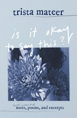is it okay to say this?: brief collected notes, poems, and excerpts by Mateer, Trista
