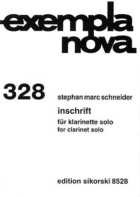 Inschrift: Clarinet Solo by Schneider, Stephan Marc