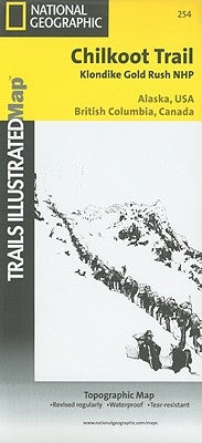 Chilkoot Trail, Klondike Gold Rush National Historic Park Map by National Geographic Maps