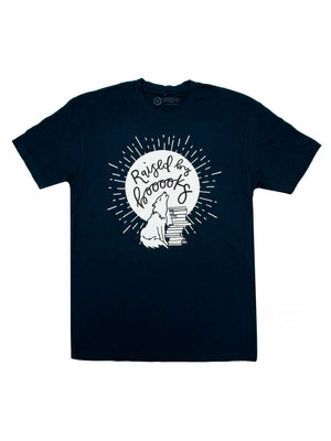 Raised by Books Unisex T-Shirt Small by Out of Print