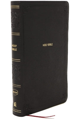 NKJV Giant Print End-Of-Verse Reference Bible, Black Leathersoft, Red Letter, Comfort Print: Holy Bible by Thomas Nelson