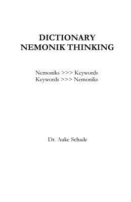Dictionary Nemonik Thinking by Schade, Auke Jacominus