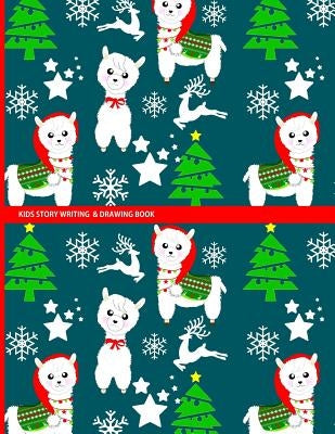 Kids Story Writing & Drawing Book: Festive Christmas Llama Pattern by Books, Shayley Stationery