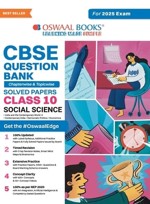 Oswaal CBSE Question Bank Class 10 Social Science, Chapterwise and Topicwise Solved Papers For Board Exams 2025 by Oswaal Editorial Board