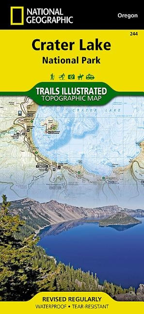 Crater Lake National Park Map by National Geographic Maps
