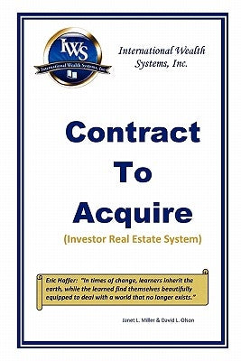 Contract To Acquire by Miller, Janet L.
