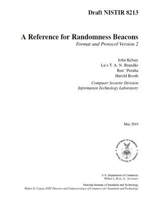 A Reference or Randomness Beacons: NiSTIR 8213 by National Institute of Standards and Tech