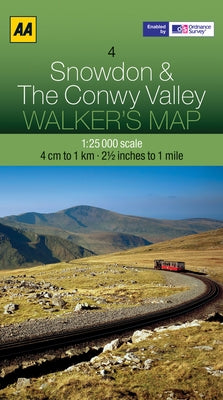 Walker's Map Snowdon & Conwy Valley by Aa Publishing