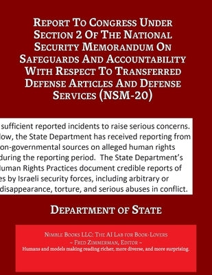Report to Congress ... (NSM-20) by Department of State