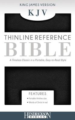 KJV Thinline Reference Bible, Flexisoft (Red Letter, Imitation Leather, Black) by Hendrickson Publishers