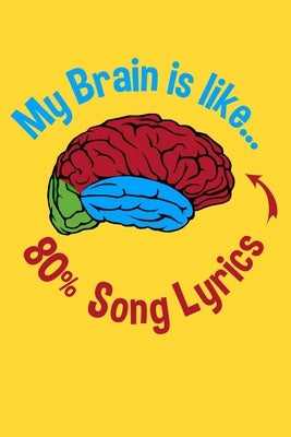 My Brain is Like... 80% Song Lyrics: Notebook by Designs, Alledras