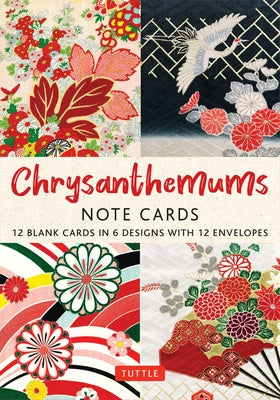 Chrysanthemums, 12 Note Cards: 12 Blank Cards in 6 Lovely Designs (2 Each) with 12 Patterned Envelopes by Tuttle Studio