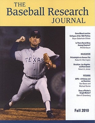 Baseball Research Journal (Brj), Volume 39 #2 by Society for American Baseball Research (