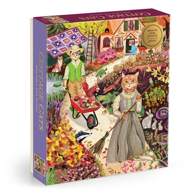 Cottage Cats 1000 Piece Foil Puzzle by Galison, Galison