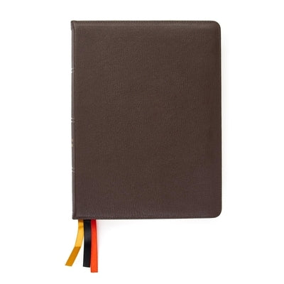 CSB Verse-By-Verse Reference Bible, Holman Handcrafted Collection, Brown Premium Goatskin by Csb Bibles by Holman