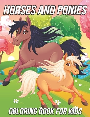 Horses and Ponies Coloring Book for Kids: Fun, Cute and Unique Coloring Pages for Girls and Boys with Beautiful Horse and Pony Illustrations by Zentangle Designs, Mezzo