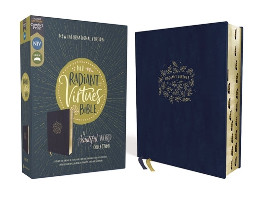 Niv, Radiant Virtues Bible: A Beautiful Word Collection, Leathersoft, Navy, Red Letter, Thumb Indexed, Comfort Print: Explore the Virtues of Faith, Ho by Zondervan