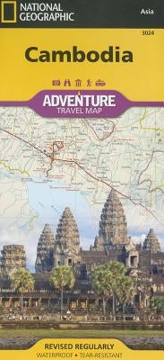 Cambodia Map by National Geographic Maps