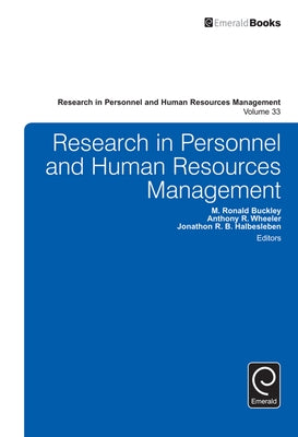 Research in Personnel and Human Resources Management by Buckley, M. Ronald
