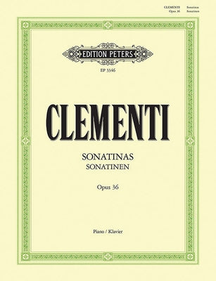 6 Sonatinas Op. 36 for Piano by Clementi, Muzio