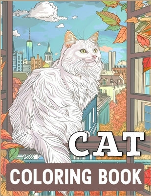 Cat Coloring Book for Adults Relaxation: Stress Relief Pattern by Studio, Think Plus