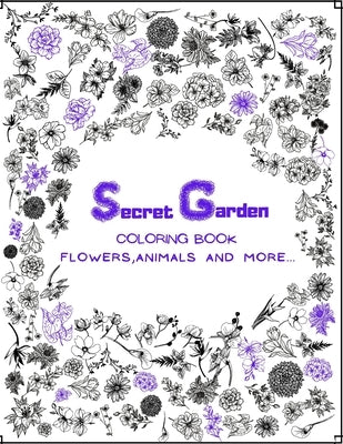 Secret Garden Coloring Book: For Adults Activity Books Garden Scenes Adventures Relaxation Gift Idea by Pencil, Golden