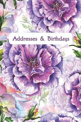 Addresses & Birthdays: Watercolor Purple Peonies by Press, Andante