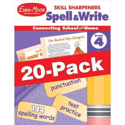 Skill Sharpeners: Spell & Write, Grade 4 Class Pack by Evan-Moor Educational Publishers