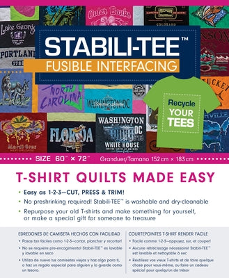 Stabili-Tee Fusible Interfacing Pack, 60 X 72: T-Shirt Quilts Made Easy by C&t Publishing