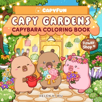 Capy Gardens: Capybara Coloring Book by 