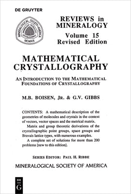 Mathematical Crystallography by Boisen, Monte B.