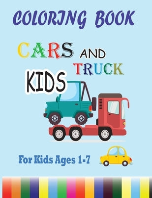 Cars Coloring Book Kids, For Kids Ages 1-7: Coloring Book Gift, 80 Pages, 8.5 x 11 inch, Soft Cover, Matte Finish by Baho, Boulanouar Cars