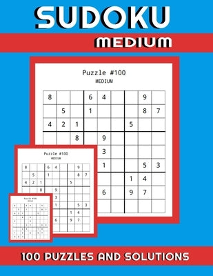 SUDUKO Medium 100 Puzzles and Solutions: Brain Games for Kids and Adults by DLM Designs