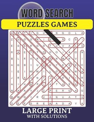 Word Search Puzzles Game Large Print with Solutions: Word Search Book for Adults, Teens 100 Puzzles with Solutions Cleverly Hidden Word Searches Fun W by Jimenez, Louise R.