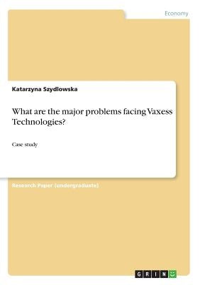 What are the major problems facing Vaxess Technologies?: Case study by Szydlowska, Katarzyna