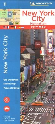 Michelin New York City Manhattan Map 11 by 