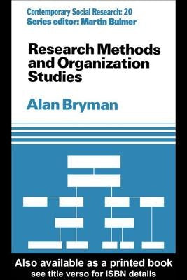 Research Methods and Organization Studies by Bryman, Alan