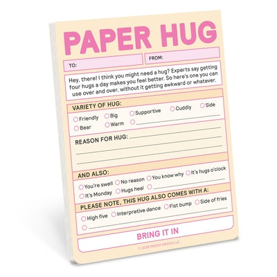 Paper Hug Nifty Note Pad by Knock Knock
