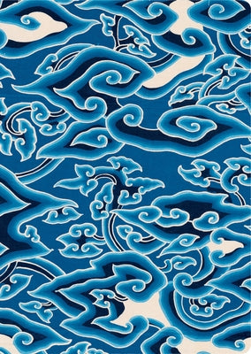 Batik 'Blue Clouds' Lined Hardcover Journal: Blank Notebook with Ribbon Bookmark by Tuttle Studio