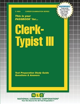 Clerk-Typist III by Passbooks