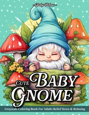 Cute Baby Gnome: Adult Coloring Books Grayscale Gnomes Baby Adorable Designs For Stress Relief And Relaxation by Holmes, Gladys