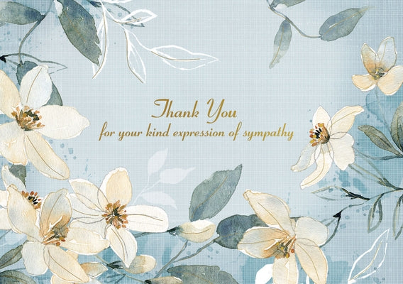 Sympathy Thank You Notes (White Jasmine) (14 Cards, 15 Self-Sealing Envelopes) by Peter Pauper Press Inc