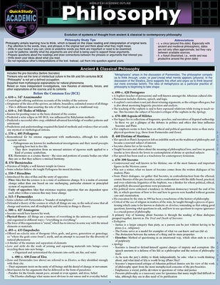 Philosophy: A Quickstudy Laminated Reference Guide by O'Donnell, M. C.
