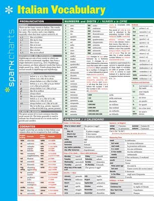 Italian Vocabulary Sparkcharts: Volume 32 by Sparknotes