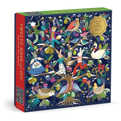 12 Days of Joy 500 Piece Foil Puzzle by Galison, Galison