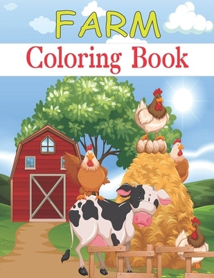 Farm Coloring Book: cute happy farm animals coloring book by Zinaoui, Oussama