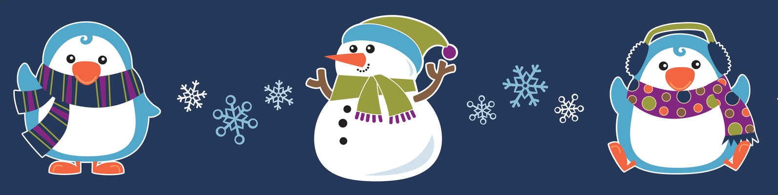 Winter Fun Straight Bulletin Board Borders by Carson Dellosa Education